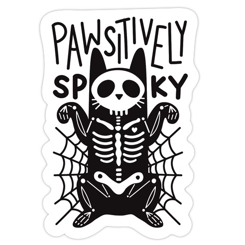 Pawsitively Spooky Die Cut Sticker