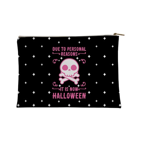 Due To Personal Reasons It Is Now Halloween Skull (Pink) Accessory Bag