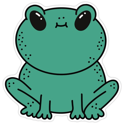 Alien Space Frog Die Cut Sticker