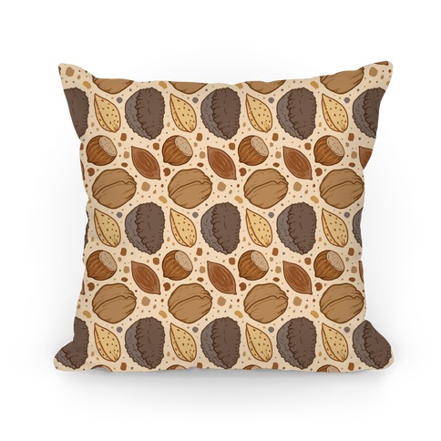 Holiday Mixed Nuts Pattern Pillow