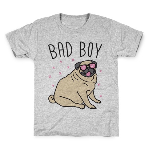 Bad Boy Pug Kids T-Shirt