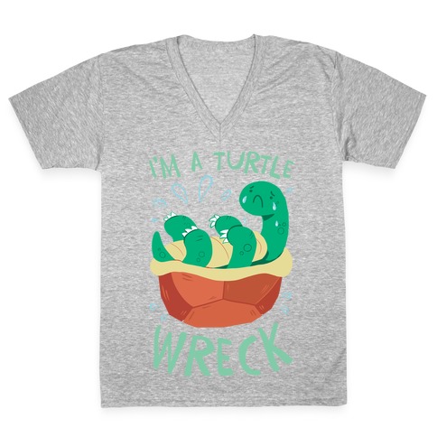 I'm A Turtle Wreck V-Neck Tee Shirt