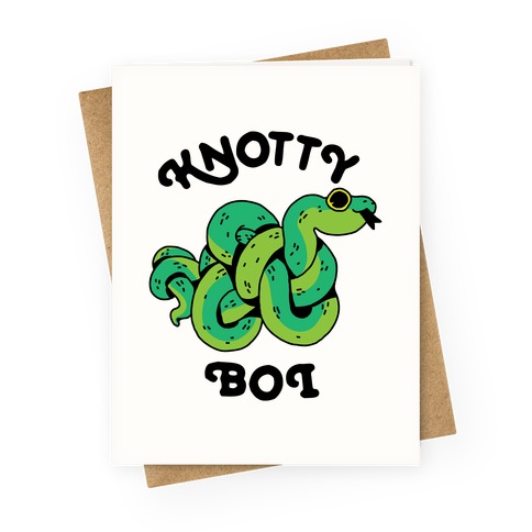 Knotty Boi Snake Greeting Card