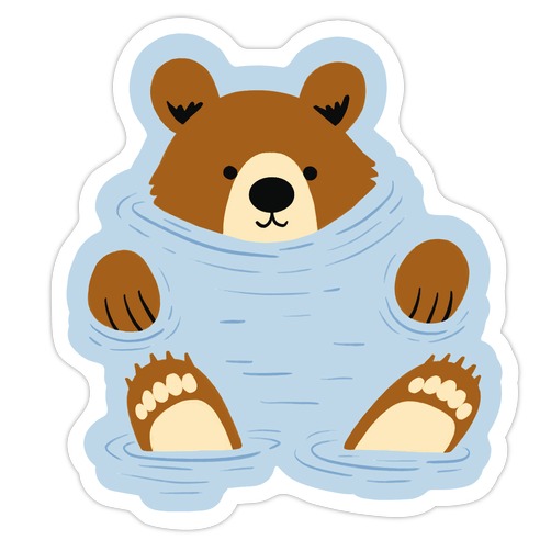 River Bear Die Cut Sticker