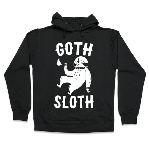 Goth Sloth Hooded Sweatshirt