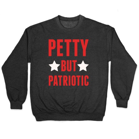 Petty But Patriotic White Print Pullover