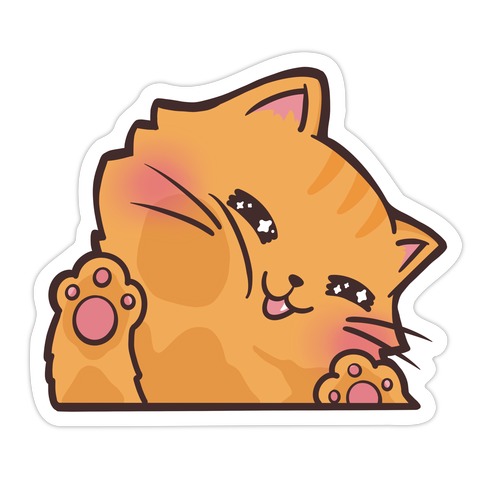 Kawaii Squish Cat Die Cut Sticker