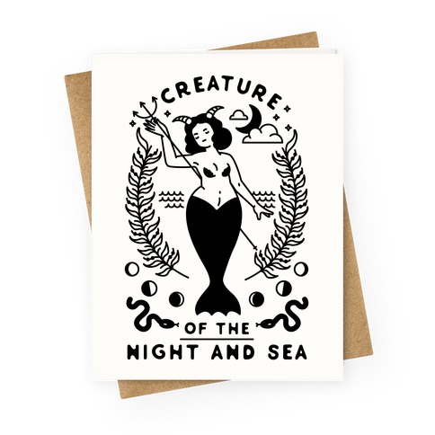 Creature of the Night and Sea Greeting Card