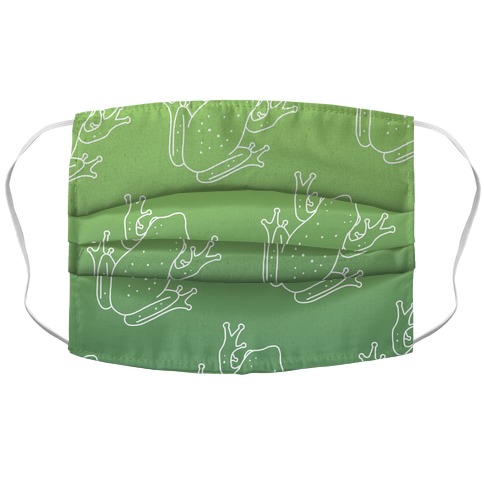 Froggy Green Gradient Accordion Face Mask