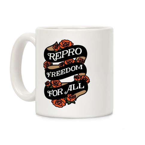 Repro Freedom For All Roses and Ribbon Coffee Mug