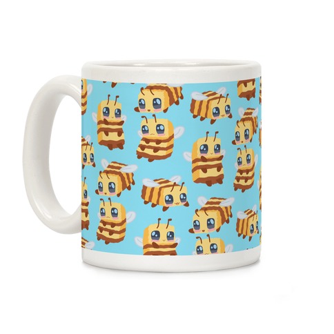 Cute Cubic Bee Pattern Coffee Mug