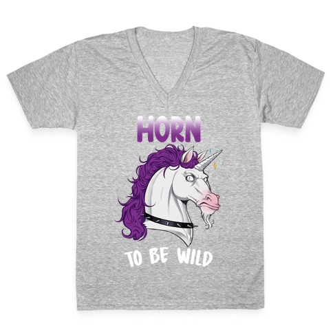 Horn To Be Wild V-Neck Tee Shirt