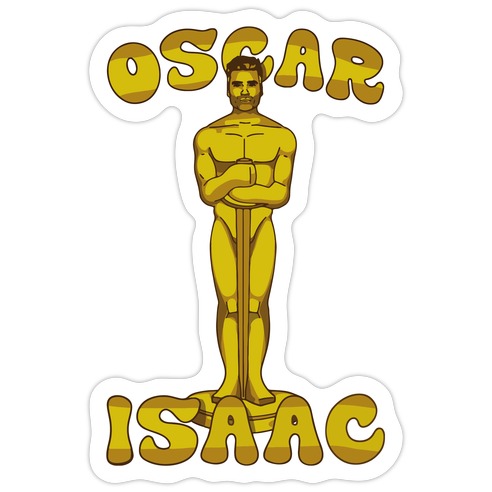 Oscar Isaac Award Parody Die Cut Sticker