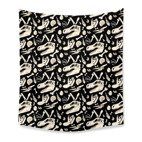 Dino Fossils Pattern Tapestry