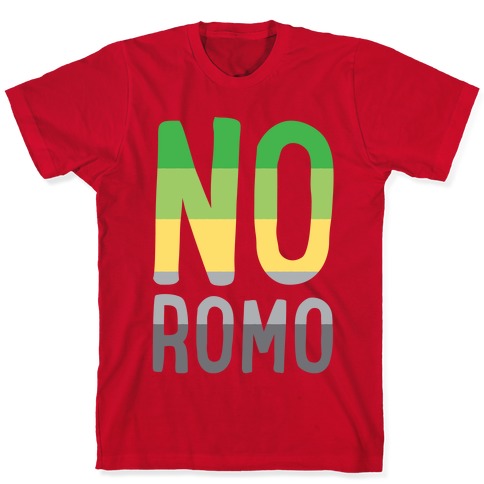 No Romo White Print T-Shirts