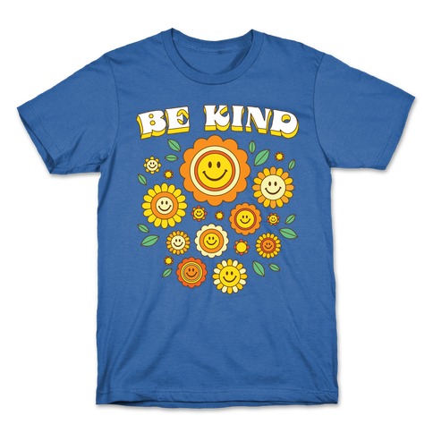Be Kind Flower Power Smileys T-Shirt