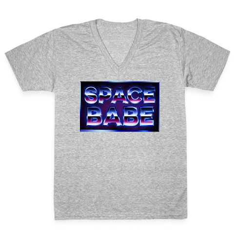 Chrome Space Babe V-Neck Tee Shirt