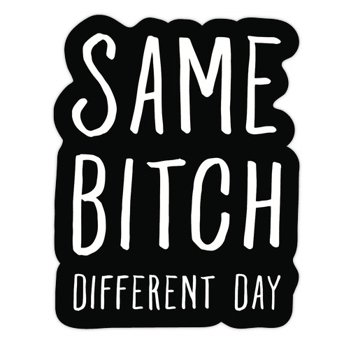 Same Bitch Different Day Die Cut Sticker