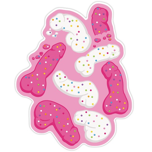 Frosted Peens Crackers Die Cut Sticker