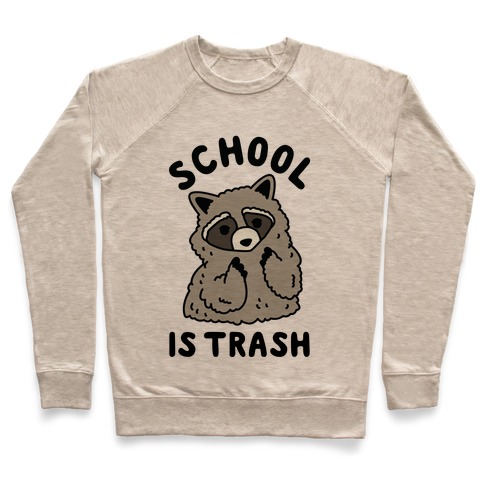 School Is Trash Raccoon Pullover