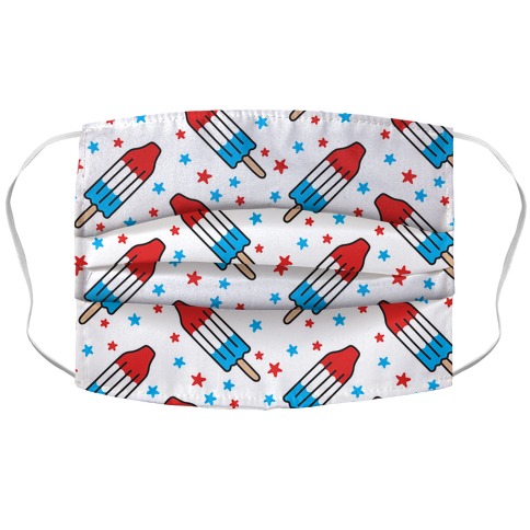 Firecracker Popsicle Pattern Accordion Face Mask
