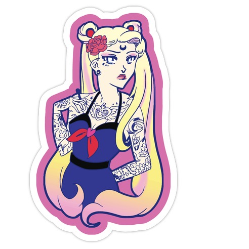 Punk Sailor Moon Die Cut Sticker