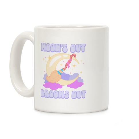 Moon's Out Brooms Out Coffee Mug