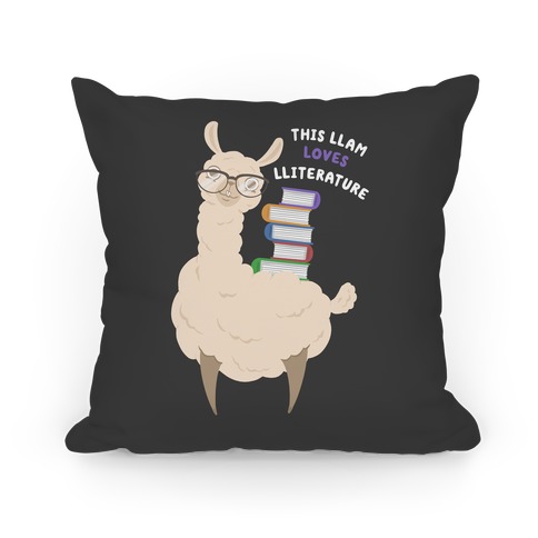 This Llam Loves Lliterature Pillow