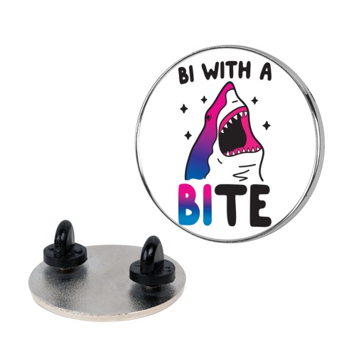 Bi With A Bite Bisexual Shark Pin