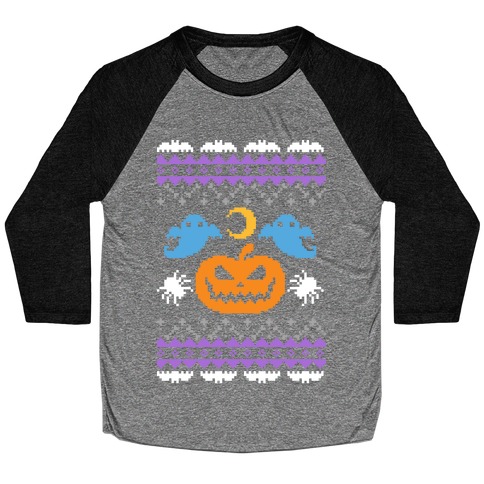 Ugly Halloween Sweater Baseball Tee