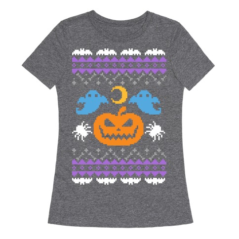 Ugly Halloween Sweater Womens T-Shirt