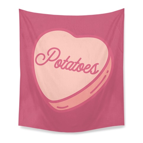 Potatoes Candy Heart Tapestry