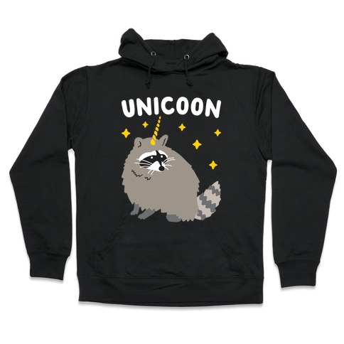 Unicoon Raccoon Unicorn Hooded Sweatshirt
