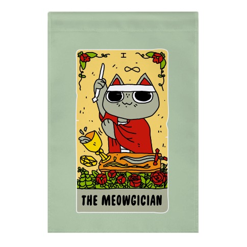 The Meowgician Garden Flag