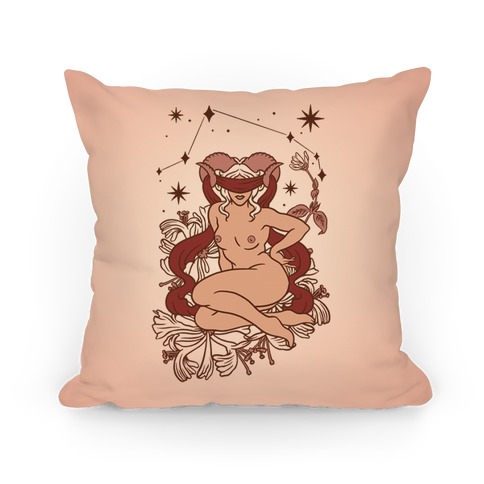 Zodiac Pinup Aries Pillow