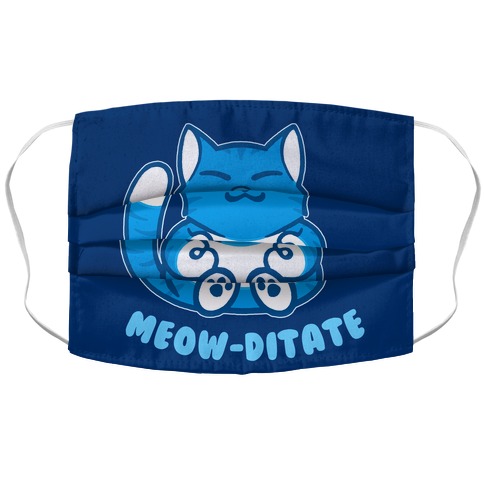 Meow-ditate Accordion Face Mask
