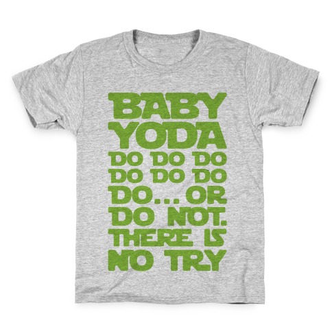 Baby Yoda Baby Shark Parody Kids T-Shirt