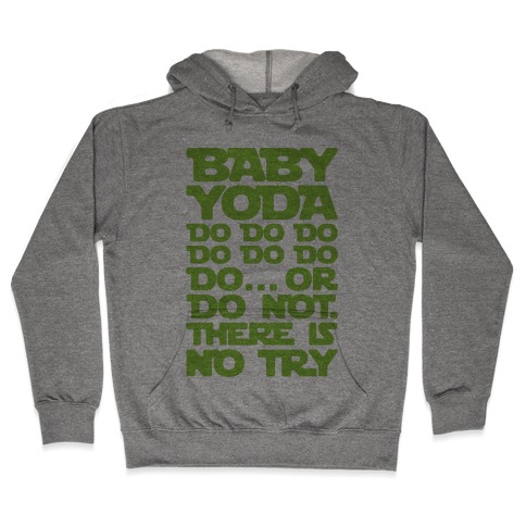 Baby Yoda Baby Shark Parody Hooded Sweatshirt