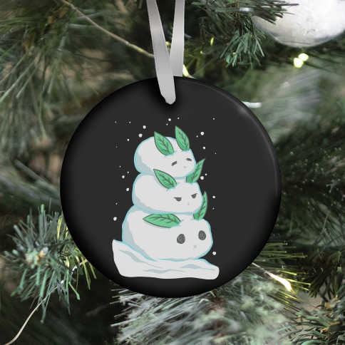 Stacked Snow Bunnies Ornament