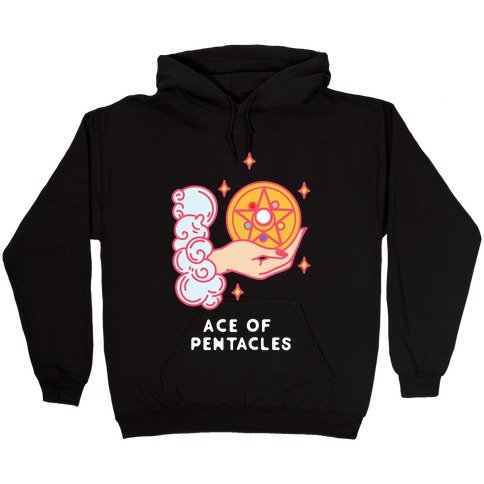 Ace of Pentacles Transformation Brooch Hooded Sweatshirt