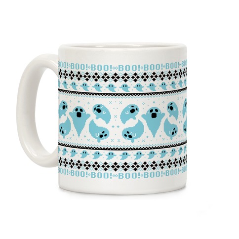 Spooky Ghosts Ugly Sweater Coffee Mug