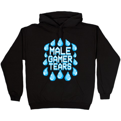 Male Gamer Tears Hooded Sweatshirt
