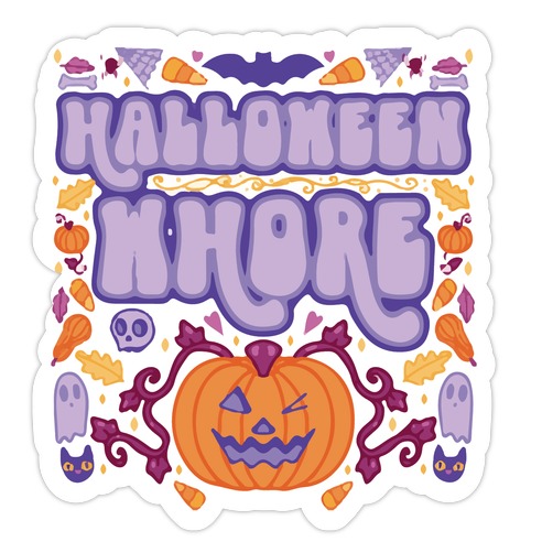 Halloween Whore Die Cut Sticker