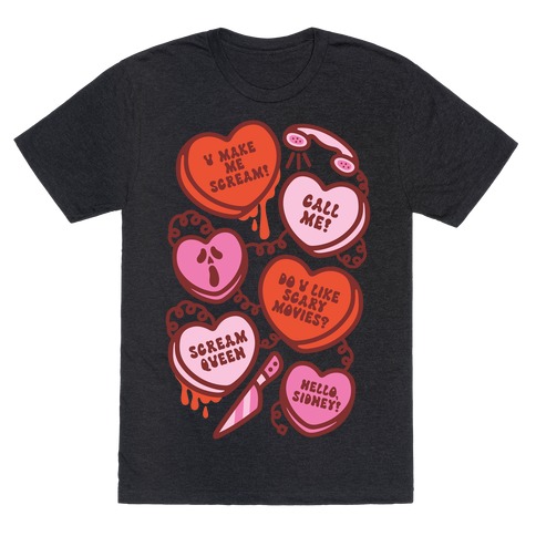 Scream Queen Candy Hearts Parody T-Shirt
