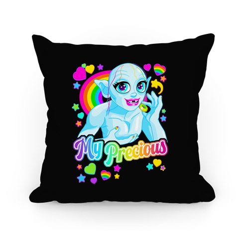 90s Neon Rainbow Gollum Pillow