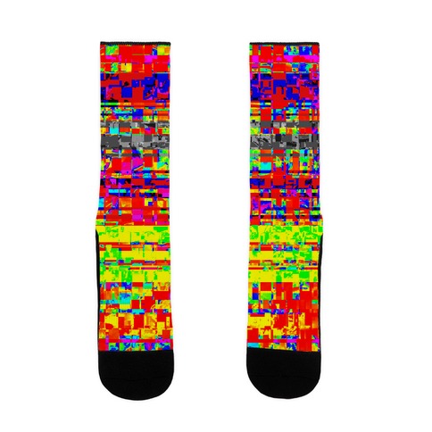 Glitch pattern Sock