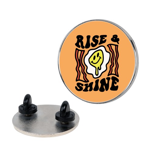 Rise And Shine Smiley Face Groovy Aesthetic Pin