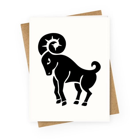 Zodiacs Of The Hidden Temple - Aries Ram Greeting Card