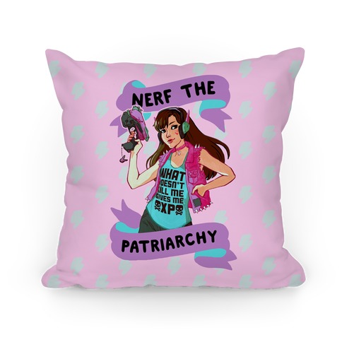 Nerf The Patriarchy Parody Pillow