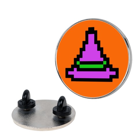 Pixel Halloween Witch Hat Pin